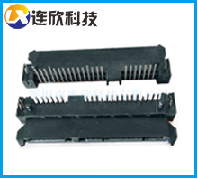 硬盤專用SATA22PIN母座連接器插座90度插板式H5.0MM帶魚叉腳